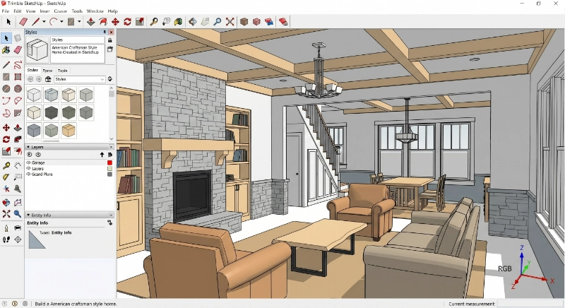 Simple 3D model of an interior